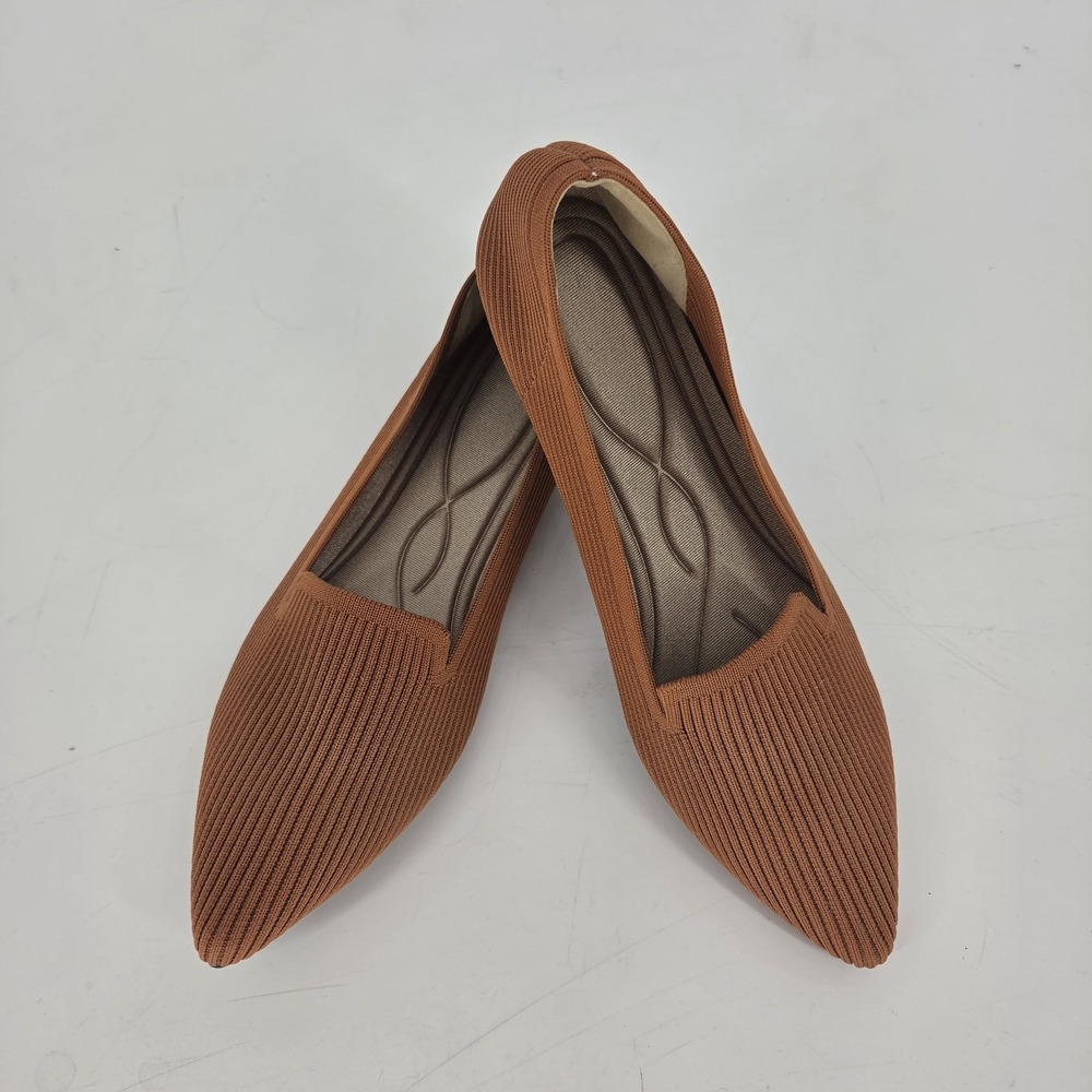 Womens Knit Fabric Ballet Flats Size 7.5/38 Minimalist All Day Comfort Casual